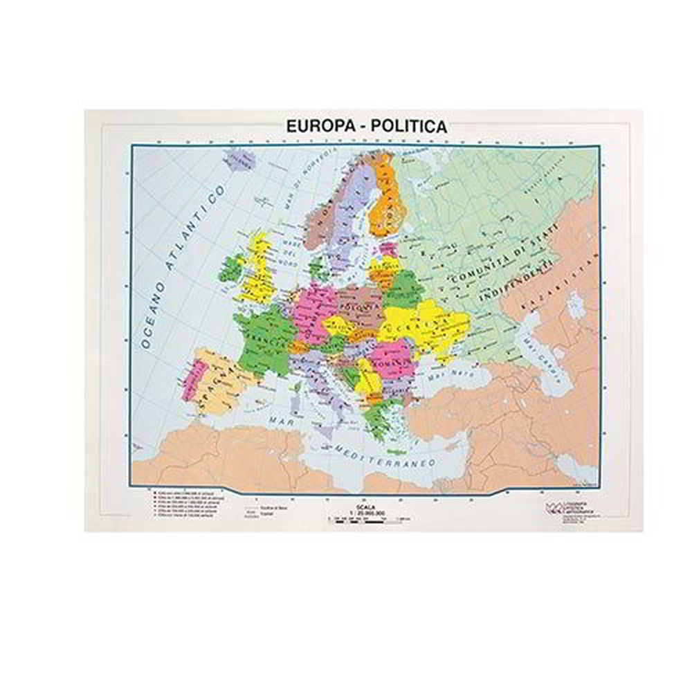 CARTA GEOGRAFICA A3 EUROPA - cartine geografiche