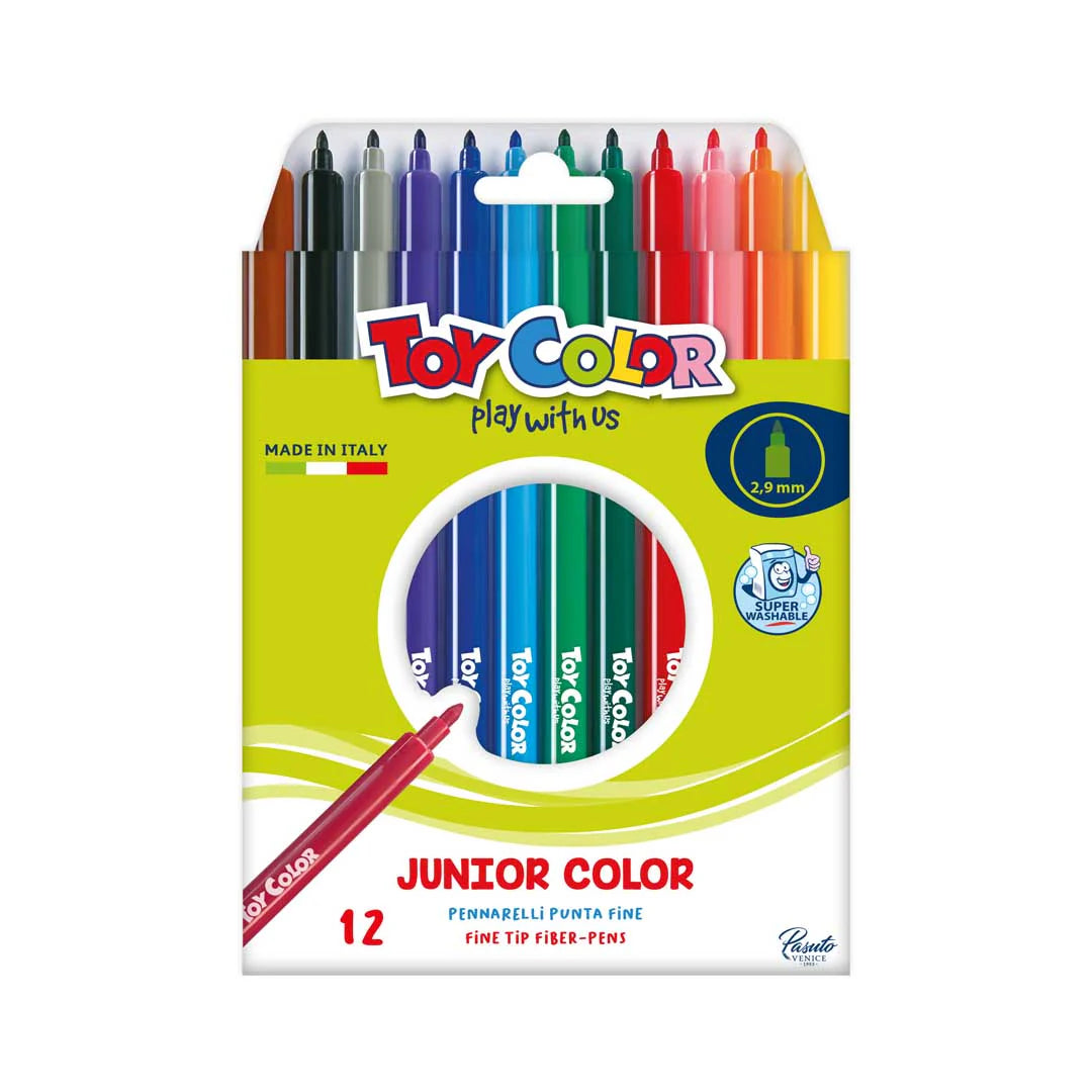 PENNARELLI JUNIOR P.FINE TOYCOLOR SUPERLAV. 12 COLORI Immagine principale del prodotto