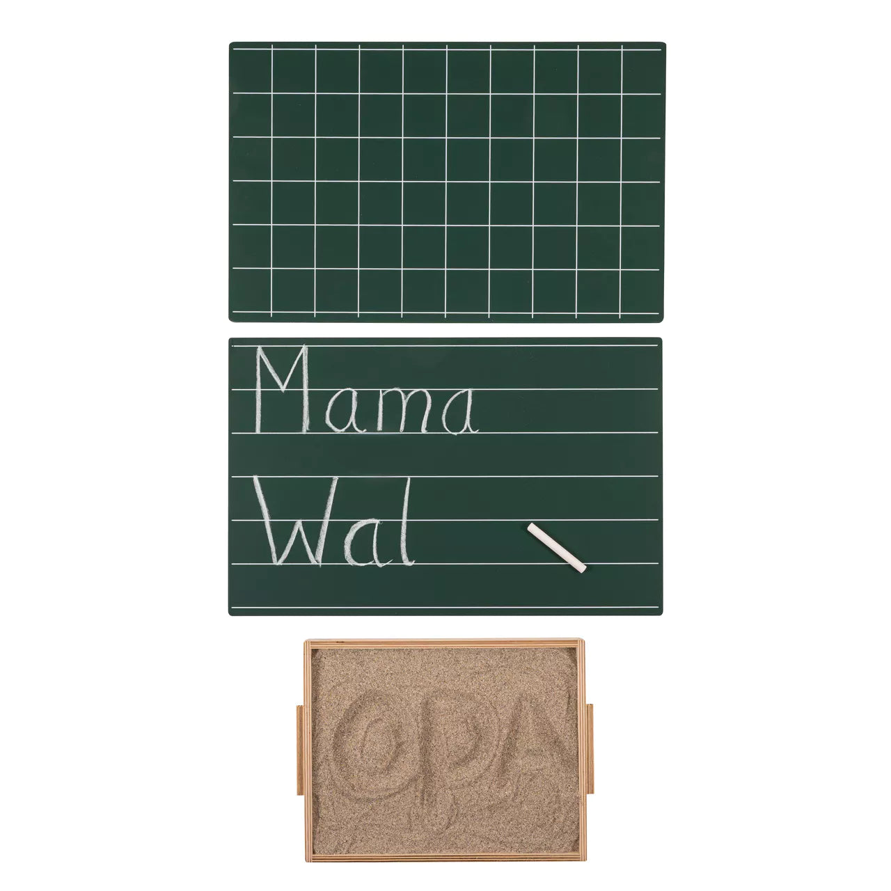 LAVAGNETTE VERDI CON RIGHE E QUADRATI ( SET DI 2 )