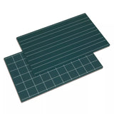 LAVAGNETTE VERDI CON RIGHE DOPPIE E QUADRATI (SET DI 2)