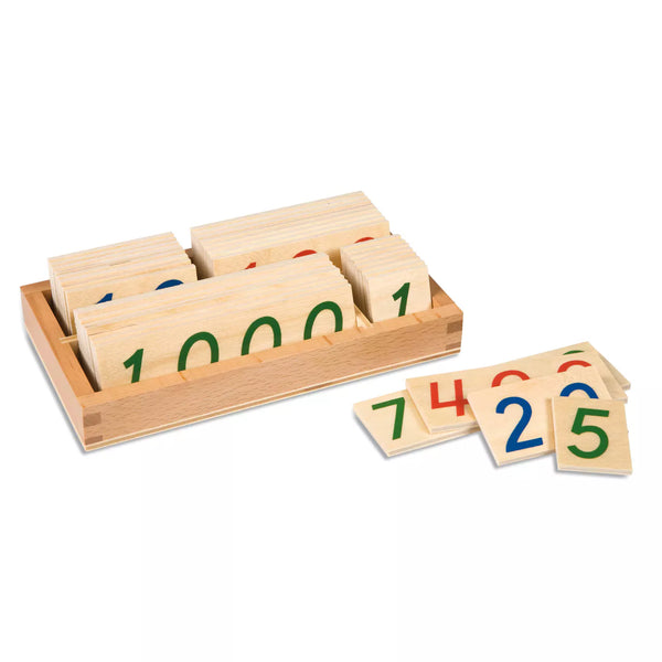 CARTELLI PICCOLI DEI NUMERI 1-9000 IN LEGNO