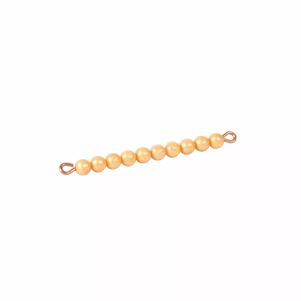 BASTONCINO DI 10 PERLE ORO