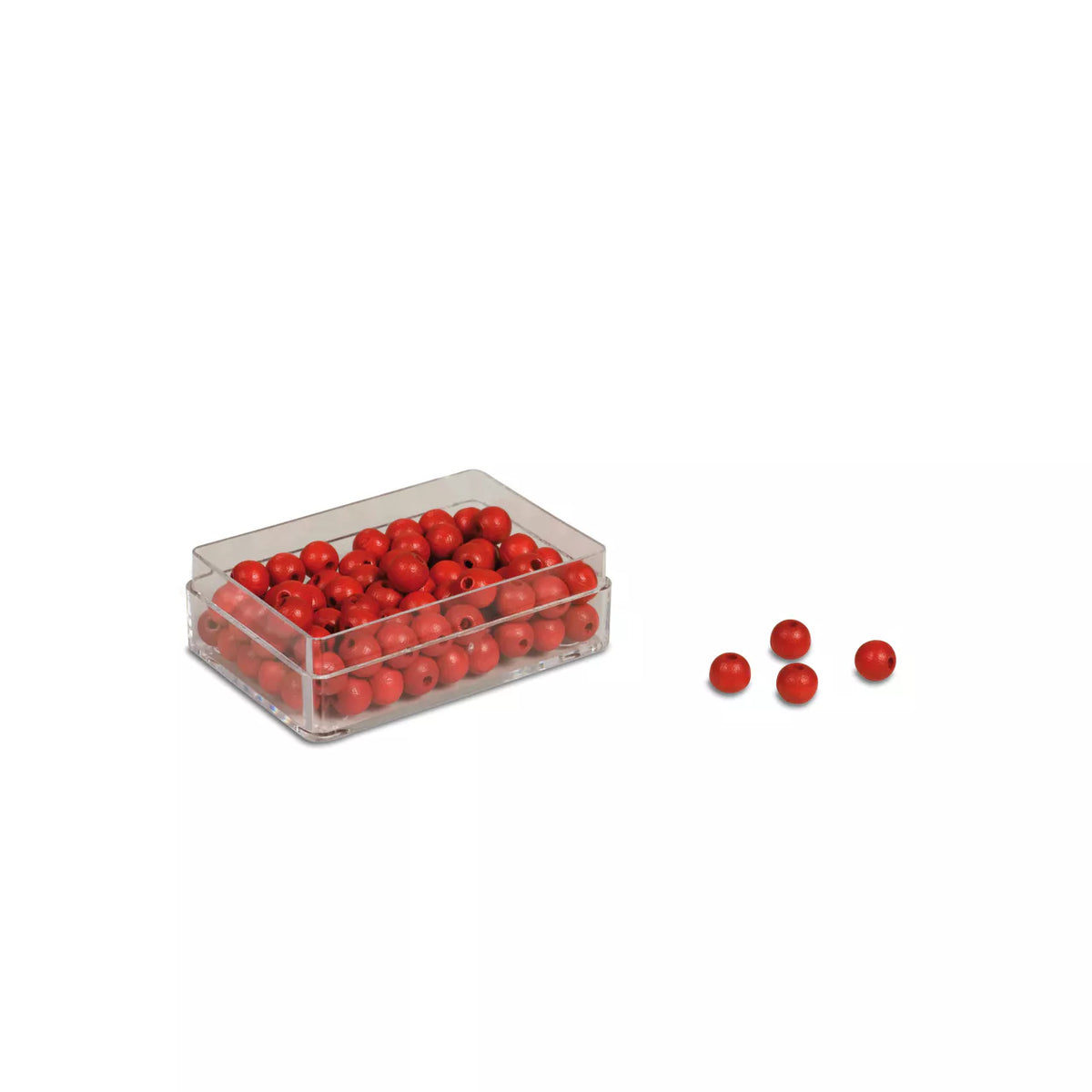 100 UNITA' DI PERLE ROSSE Immagine principale del prodotto