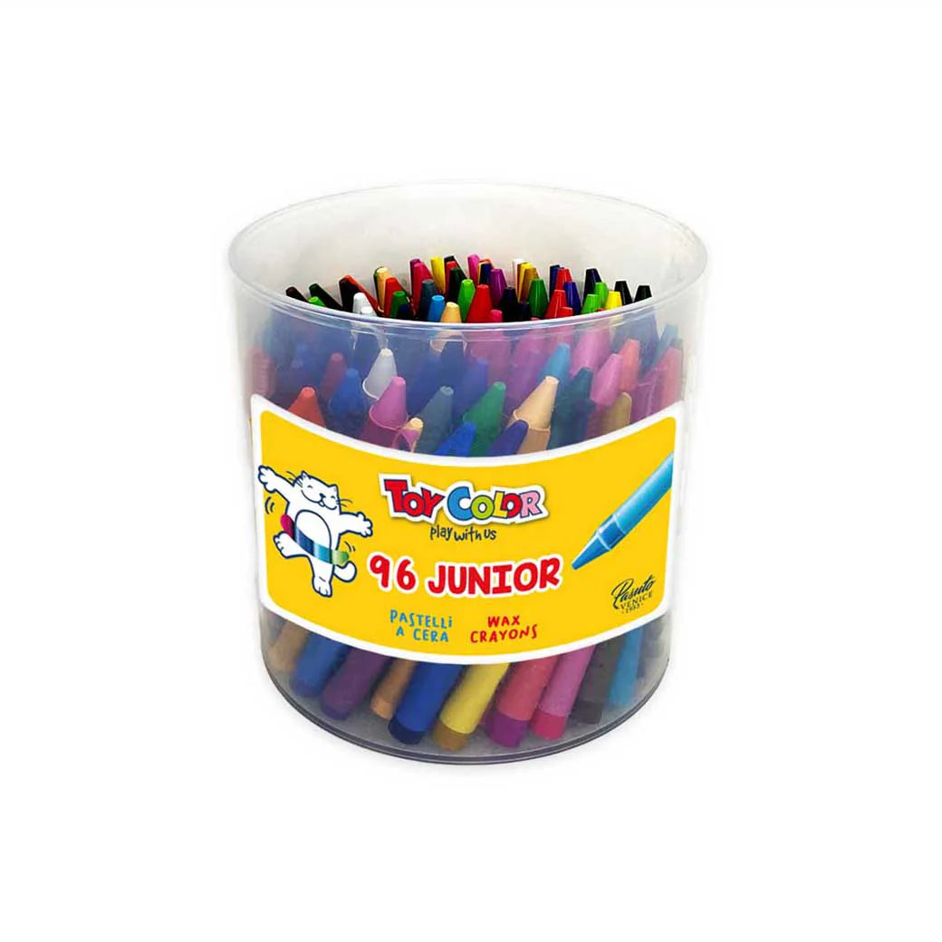 PASTELLI CERA JUNIOR TOYCOLOR 96 IN 12 COLORI Immagine principale del prodotto