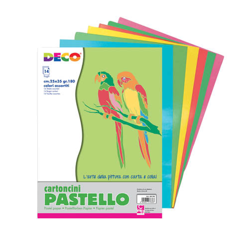 Cartoncini Pastello Cm. 25X35 - Confezione 14 Fogli