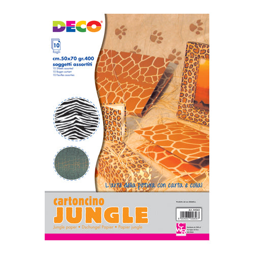 Cartoncino Animali Cm. 50X70 - Confezione 10 Fogli Assortiti Immagine principale del prodotto