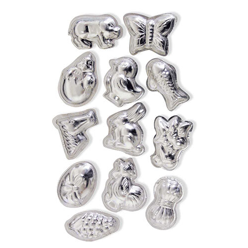 STAMPI IN ACCIAIO - SET 12 PZ. - ANIMALI + VARI