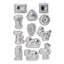 STAMPI IN ACCIAIO - SET 12 PZ. - SOGGETTI ASSORTITI