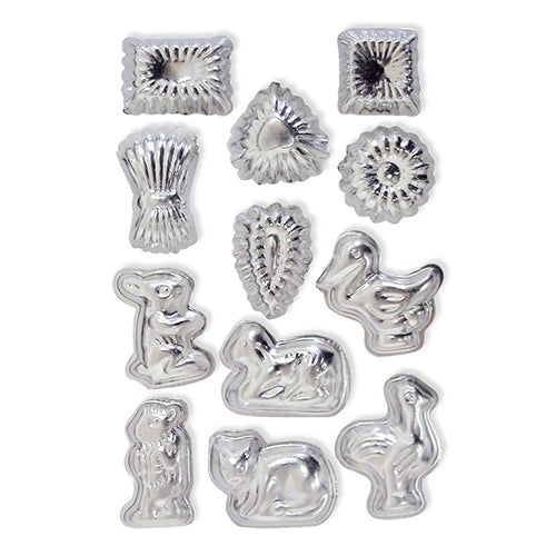 STAMPI IN ACCIAIO - SET 12 PZ. - SOGGETTI ASSORTITI