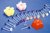 STOPPINI CON BASE METALLO PER CANDELE CM. 3,5  - CONF.24 PZ