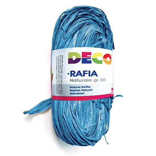 RAFIA NATURALE - PACCHETTO GR.50 - BLU PASTELLO