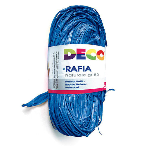 RAFIA NATURALE - PACCHETTO GR.50 - BLU ROI