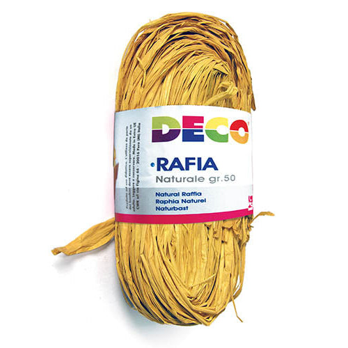 RAFIA NATURALE - PACCHETTO GR.50 - GIALLO