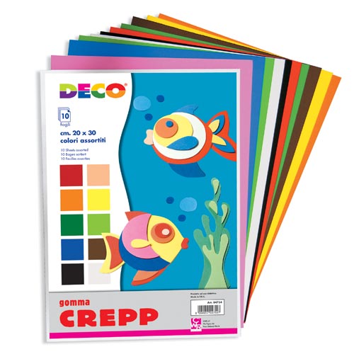 GOMMA CREPP CM.20x30 - CONF. 10 FG.  - COL. ASS. Immagine principale del prodotto