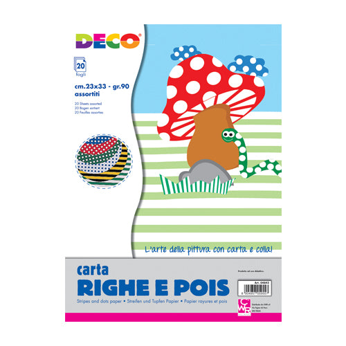 CARTA RIGHE/POIS CM.23X33 - CONF. 20 FG. - ASS.