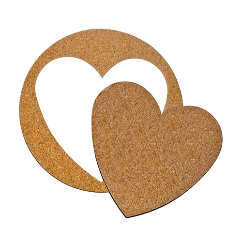 CUORI DOPPI IN SUGHERO DIAM. CM.14 - CONF.5 PZ. Immagine principale del prodotto