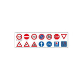 SEGNALI STRADALI - SET 14  PEZZI + 24 GANCI
