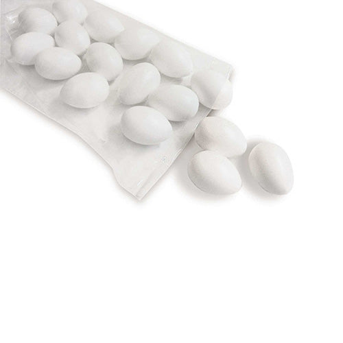 UOVA BIANCHE PLASTICA DA DECORARE - CONF.50 PZ.