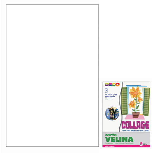 VELINA CM.50X76 - BUSTA 24 FG. - BIANCO Immagine principale del prodotto