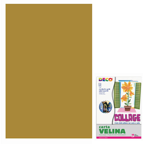 VELINA CM.50X76 - BUSTA 24 FG. - MARRONE Immagine principale del prodotto