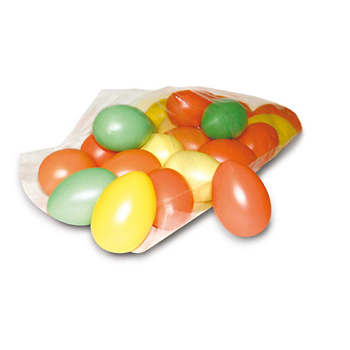 UOVA COLORATE IN PLASTICA - CONFEZIONE 50 PEZZI