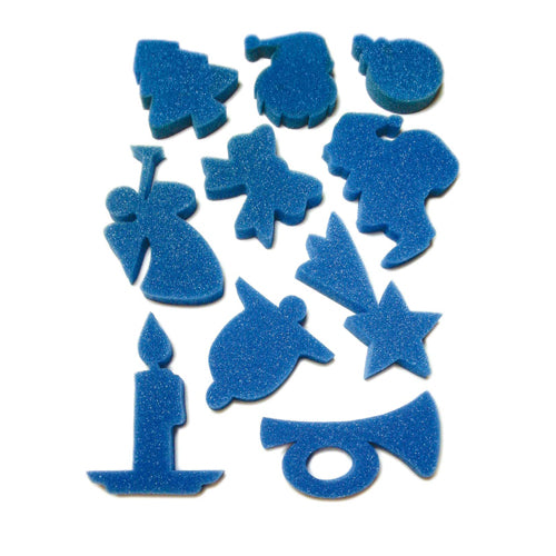 TIMBRI IN SPUGNA - BUSTA 10 PZ. - SOGGETTI NATALIZ