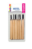 SCAVINI MANICO LEGNO - BLISTER 6 PEZZI