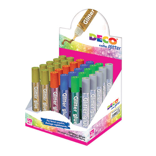 COLLA GLITTER - ESPOSITORE 30 PENNE ML.10,5 - COL. ASS. Immagine principale del prodotto