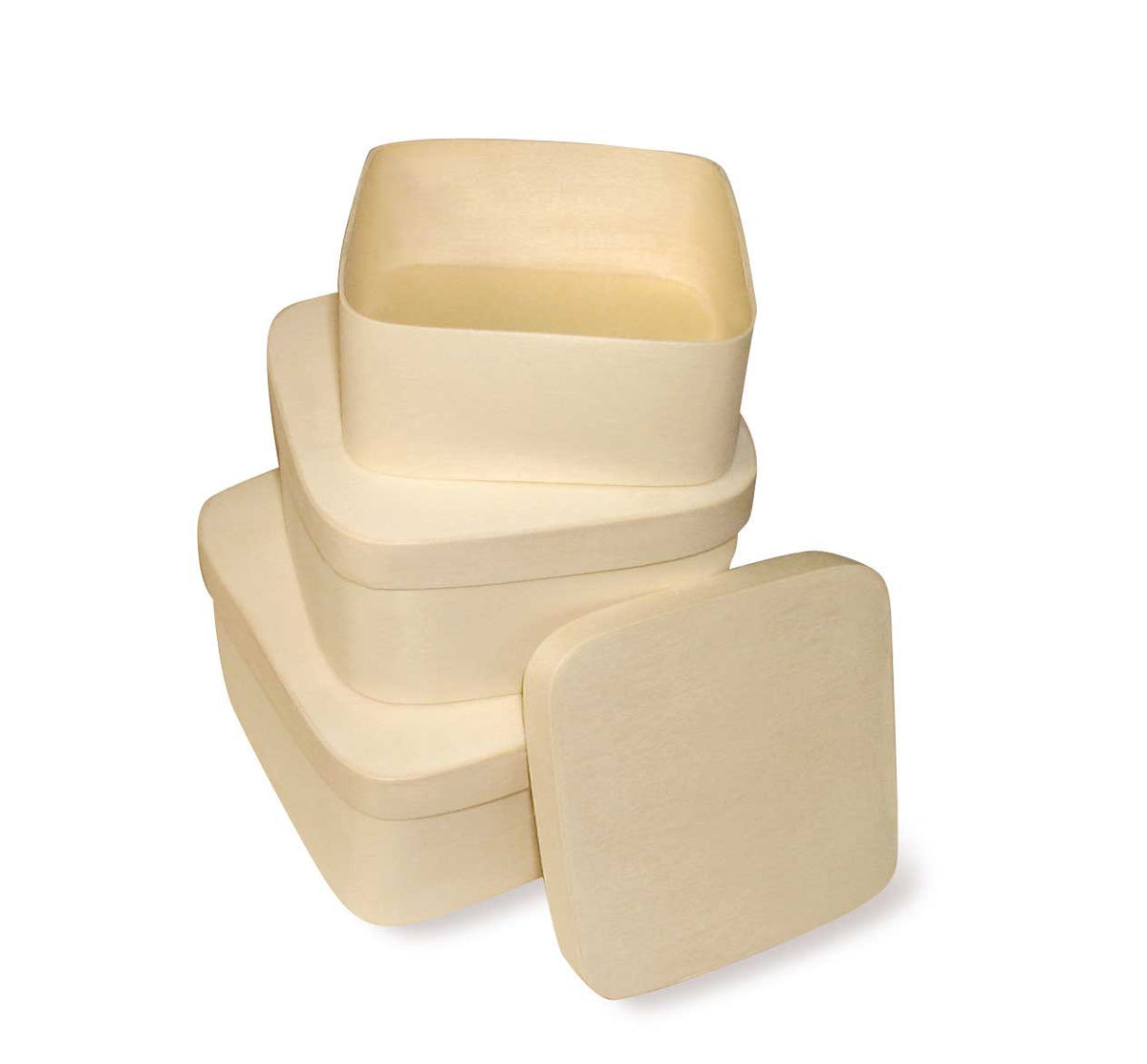 SCATOLE LEGNO QUADRATE - SET 3 PEZZI Immagine principale del prodotto