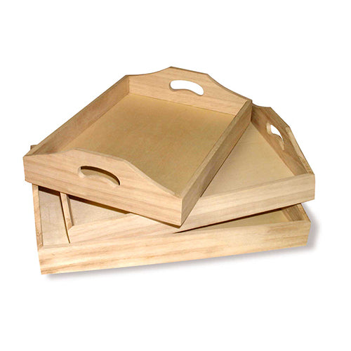 VASSOI LEGNO - SET 3 PEZZI Immagine principale del prodotto