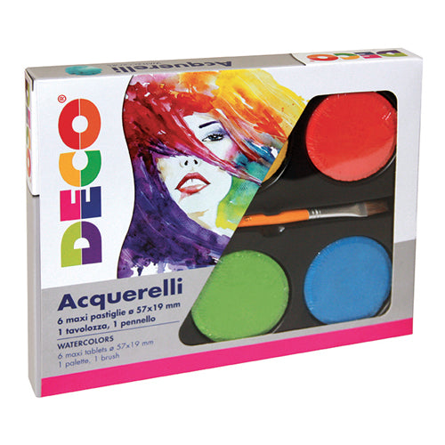 PASTIGLIE ACQUERELLABILI DIAM. CM.5,5  - SET 6 PZ.