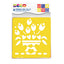 STENCIL CM.14X14 - SET 6 PZ. - SOGGETTI ASSORTITI