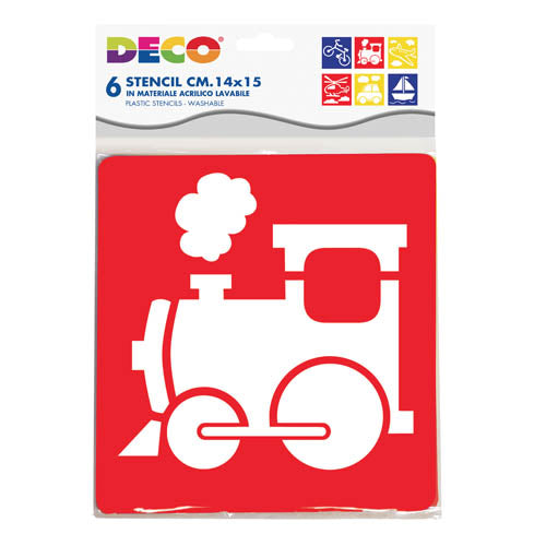 STENCIL CM.14X14 - SET 6 PZ. - TRASPORTI Immagine principale del prodotto