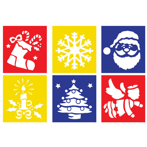 STENCIL CM.14X14 - SET 6 PZ. - NATALE Immagine secondaria del prodotto