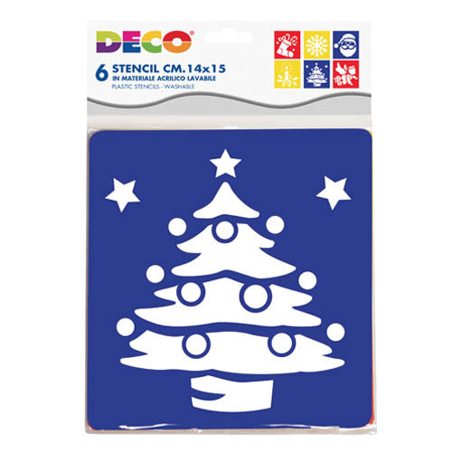 STENCIL CM.14X14 - SET 6 PZ. - NATALE Immagine principale del prodotto