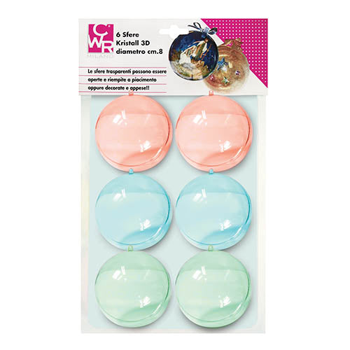 SFERE KRISTALL DIAM. CM.8 - BLISTER 6 PZ.