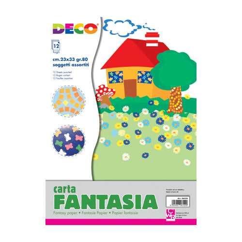 CARTA FANTASIA CM.23X33 - CONF.12 FG. Immagine principale del prodotto