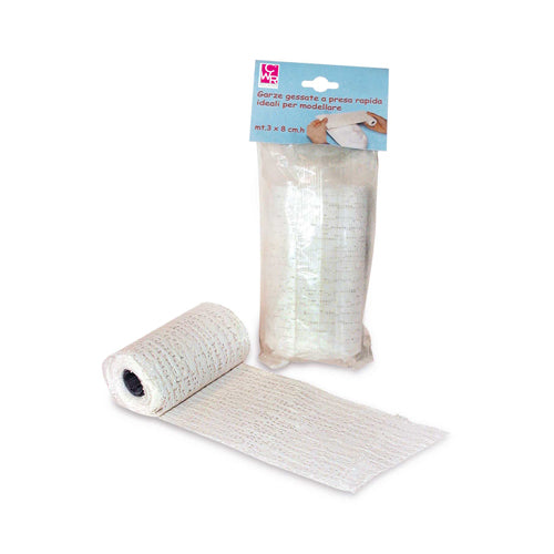 GARZE GESSATE CM.10X3 MT. - CONFEZIONE 4 PEZZI
