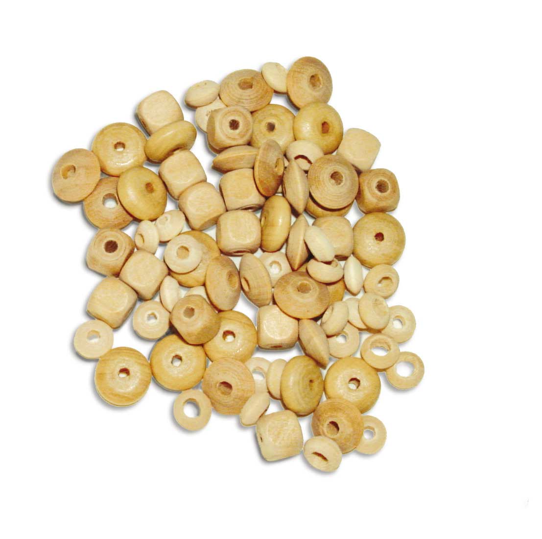 PERLE IN LEGNO E MICRO PERLE - BUSTA DA 75 PZ. - C