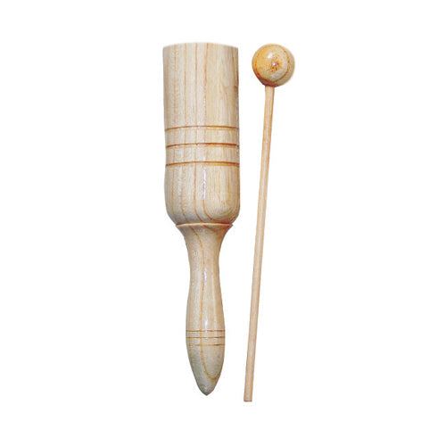 Guiro In Legno + Battente Diametro 4x19,5 Cm.