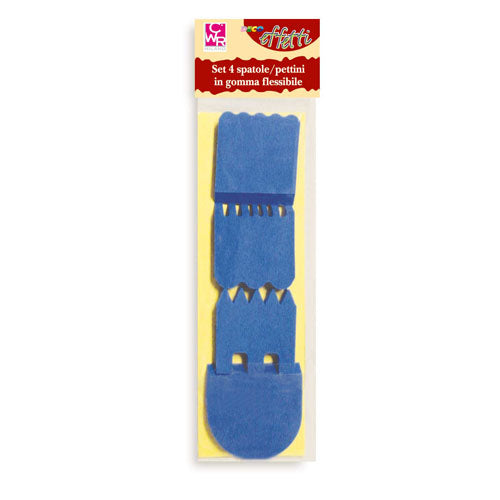 SPATOLE/PETTINI IN GOMMA EVA - SET 4 PZ. - FORME A