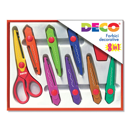 FORBICI CON 8 LAME DECORATIVE IN SCATOLA Immagine principale del prodotto