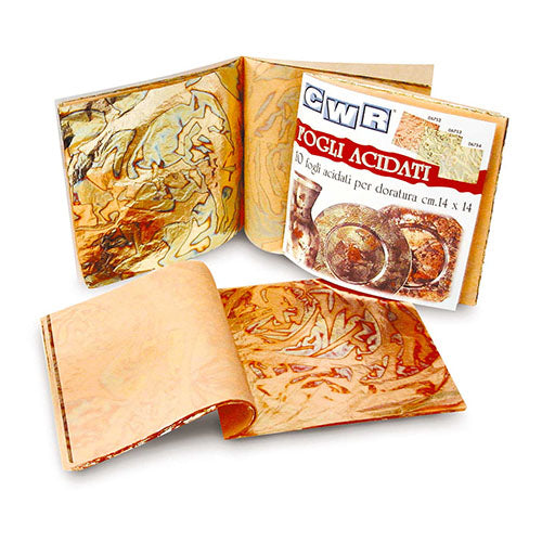 FOGLI ACIDATI CM.14X14 - CONF.10 FG.- SIMIL ORO