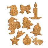 SOGGETTI NATALIZI IN SUGHERO - SET 10 PZ.