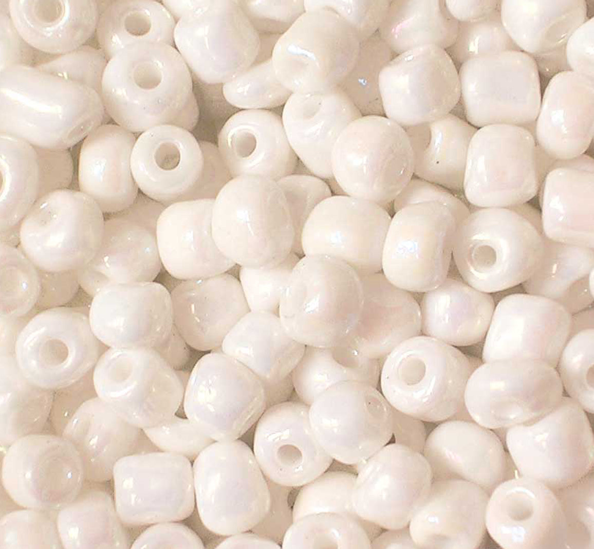 PERLE VETRO 6/0 - SCATOLINA GR.30 - BIANCO PERLA