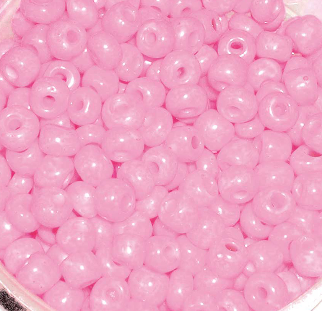 PERLE VETRO 6/0 - SCATOLINA GR.30 - ROSA FUXIA