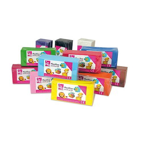 PLASTILINA CONFEZIONE 12 PANETTI GR.500 - COLORI A
