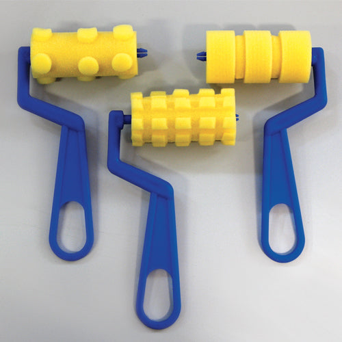 SET 3 RULLI IN SPUGNA C/DISEGNI - FIORI CERCHI AER Immagine principale del prodotto