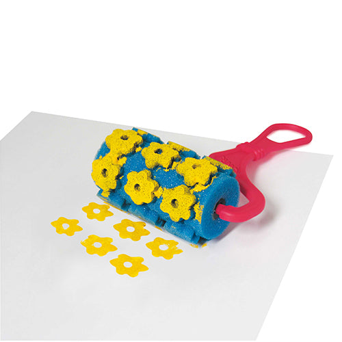 SET 3 RULLI IN SPUGNA C/DISEGNI - FIORI CERCHI AER