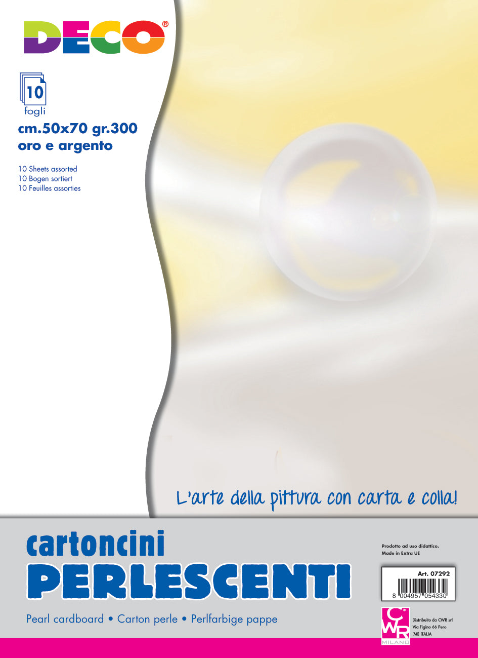CARTONCINO GR.300 PERLESCENTE CM.50X70 - CONF. 10